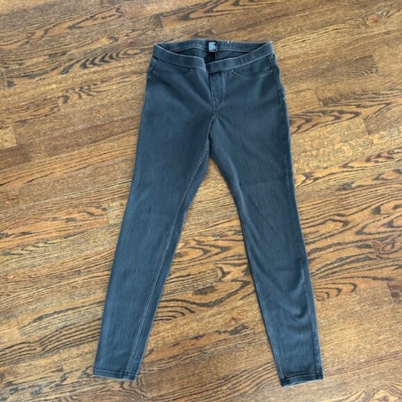 Hue Denim Black/Dark Gray Skinny Jeans Leggings / Size Medium - Picture 1 of 3
